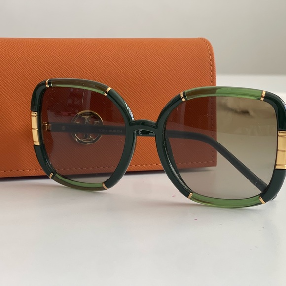 Tory Burch Accessories - Tory Burch Green and Gold Women's Sunglasses